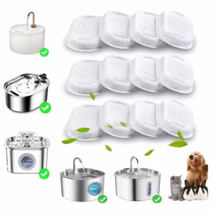 Komplet 12 ovalnih filtrov za mačjo fontano z različnimi mačjimi fontanami