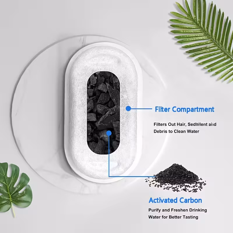 valni filter za mačjo fontano z aktivnim ogljem in ionsko izmenjevalno smolo